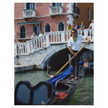 Traditional singing gondolier, Venice, Italy flyers