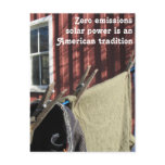 Traditional Solar Power Clothesline postcards
