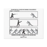 Traditional Stages of Zombie Engagement postcards
