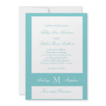 Traditional Tiffany Wedding Invitations Monogram