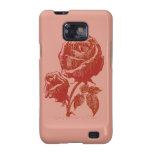 Traditional Vintage Victorian Pink Red Rosebud Art Samsung Galaxy Cover