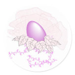 traditional violet eggs for Easter Round Stickers