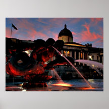 Trafalgar Square Fountain Poster