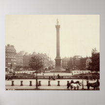 Trafalgar Square, London (sepia photo) Posters