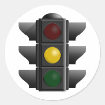 Traffic Light Round Sticker