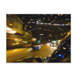 Traffic night lights post card