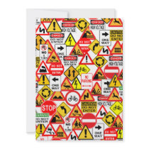 Traffic signs invitation - customize