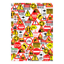 Traffic signs invitation - customize