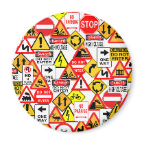 Traffic signs magnet
