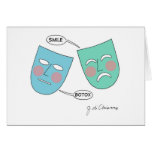 Tragedy/Comedy Masks Greeting Cards