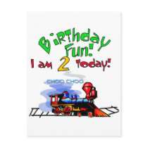 Train 2nd Birthday Tshirts and Gifts Postcard