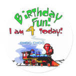 Train 4th Birthday Tshirts and Gifts stickers
