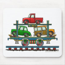 Train Auto Carrier Car Railroad Mouse Pad