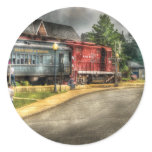 Train - Black River Western Round Stickers
