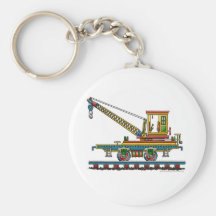 Train Crane Car Maintenance Car Key Chains