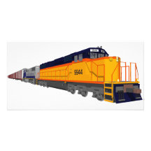 Train Engine: Classic Colour Scheme: Photo Card Template