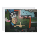 Train graffiti invitations
