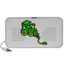 train green notebook speaker