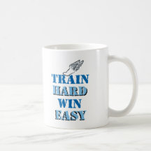 Train hard  Win Easy - Track and Field Mugs