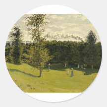 Train in the Countryside (1870) Round Stickers
