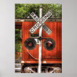 Train - RailRoad Crossing Poster