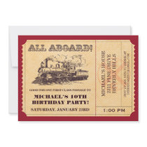 Train Ticket Invitations