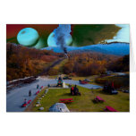 Train to the top greeting card