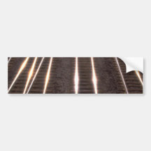 Train tracks bumper sticker