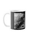 Train Wreck at Montparnasse, railroad disaster mugs