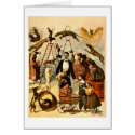 Trained Dog Act 1899 - Vintage Circus Act Poster cards