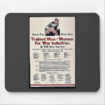 Trained Men And Womer For War Industries Mousepads