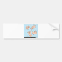 Trampoline Pigs Bumper Sticker