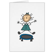 Trampoline Stick Figure Card