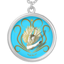 trampolining girl pendant