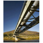 Trans Alaska oil pipeline crossing South fork Koyu t-shirts