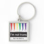 Trans Dad Square Keychain