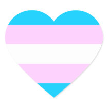 Trans Pride stickers - hearts