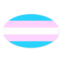 Trans Pride stickers - ovals