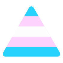 Trans Pride stickers - triangle