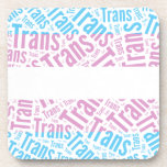 TRANS WORD PATTERN FLAG COASTER