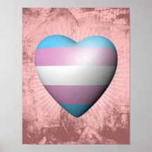 TRANSEXUAL PRIDE HEART POSTER