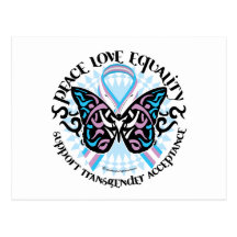 Transgender Butterfly Tribal Post Cards