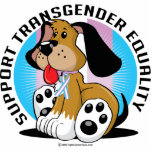 Transgender Equality Dog photo sculptures