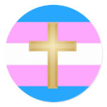 Transgender for Christ Round Sticker