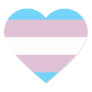 Transgender Pride Flag Sticker Sheet (Heart)