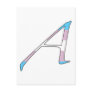 Transgender Pride "Scarlet" Letter A Labels Postcard