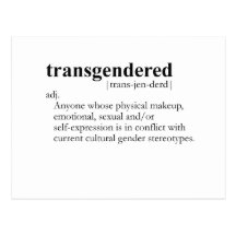 TRANSGENDERED (definition) Postcards