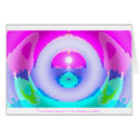 Translucent temple in a landscape mandala  cards