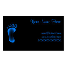 Transparent Blue Foot Business Card Template
