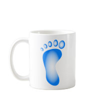 Transparent Blue Foot Mug